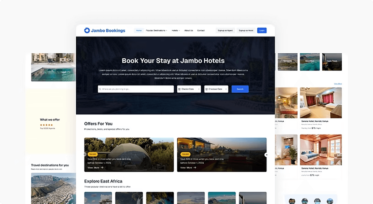 Jambo Bookings website